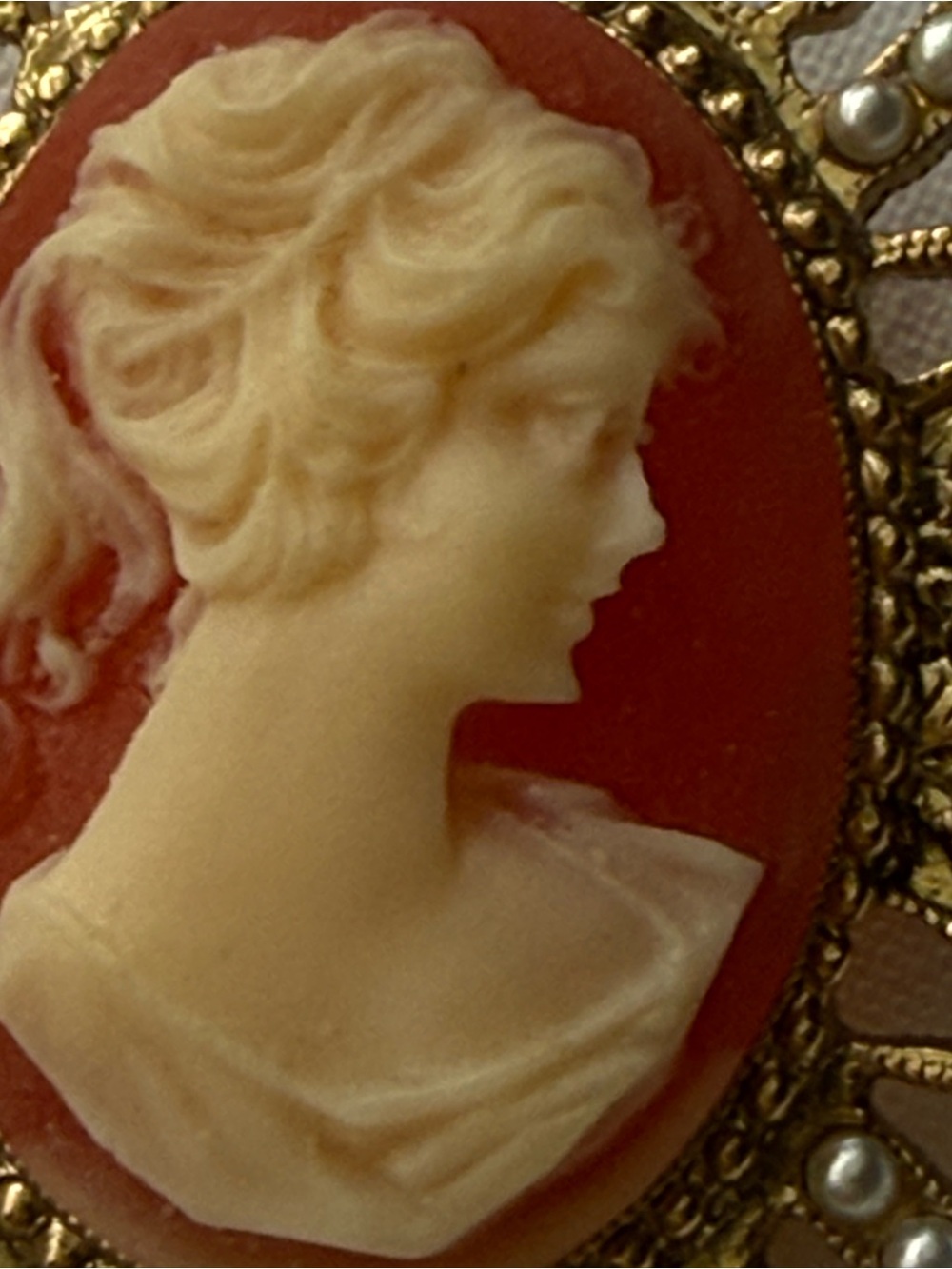 Cameo brooch vintage - Picture 15 of 15
